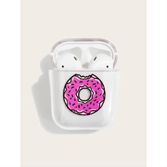 Pink Doughnut Transparent AirPods Case π©